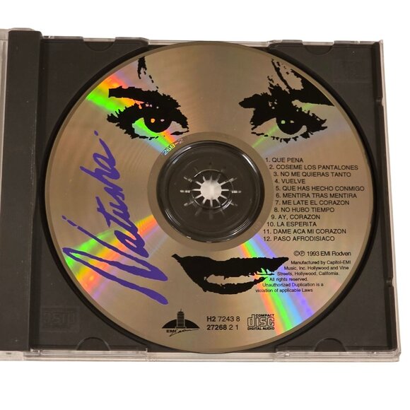 Natusha Que Pena Music CD 1993 EMI Latin 12 Tracks - Picture 5 of 5